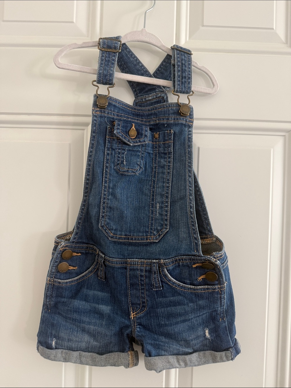 GAP Blue Denim Shortall Overalls for Kids